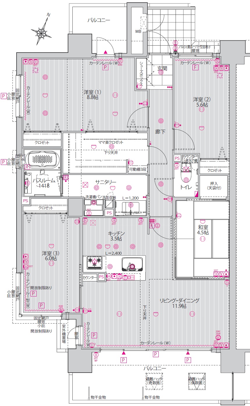 間取り図はお部屋の教科書 マンション図面集の凡例記号でお部屋のすべてが分かる