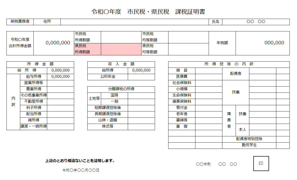 すまい給付金申請に必要な課税証明書の取得方法と、給付額の確認
