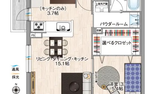 選べるクロゼット図面