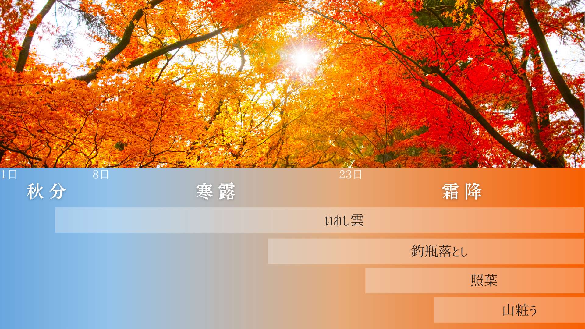 2025年10月の自然を表すことば