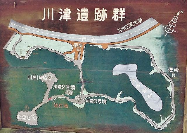 川津遺跡群地図