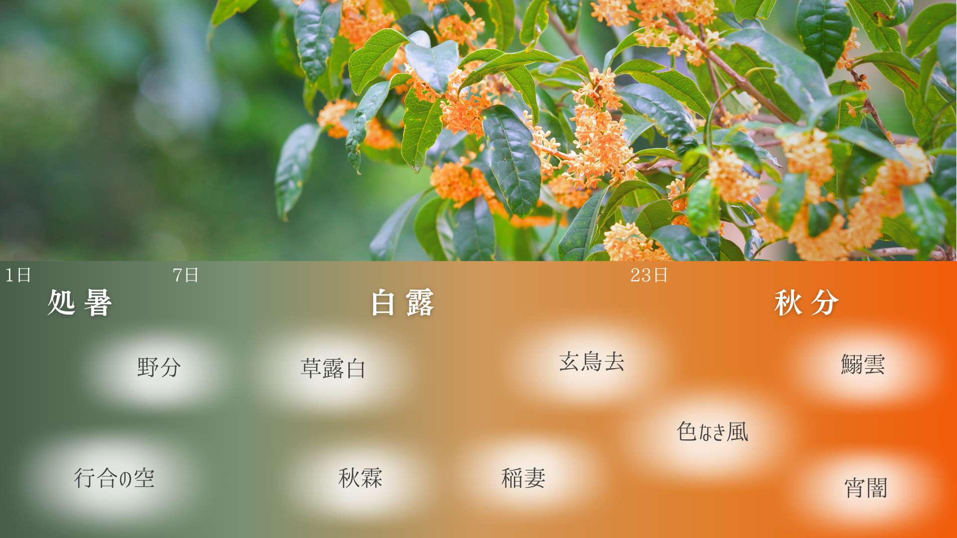 自然を表すことば2026年9月