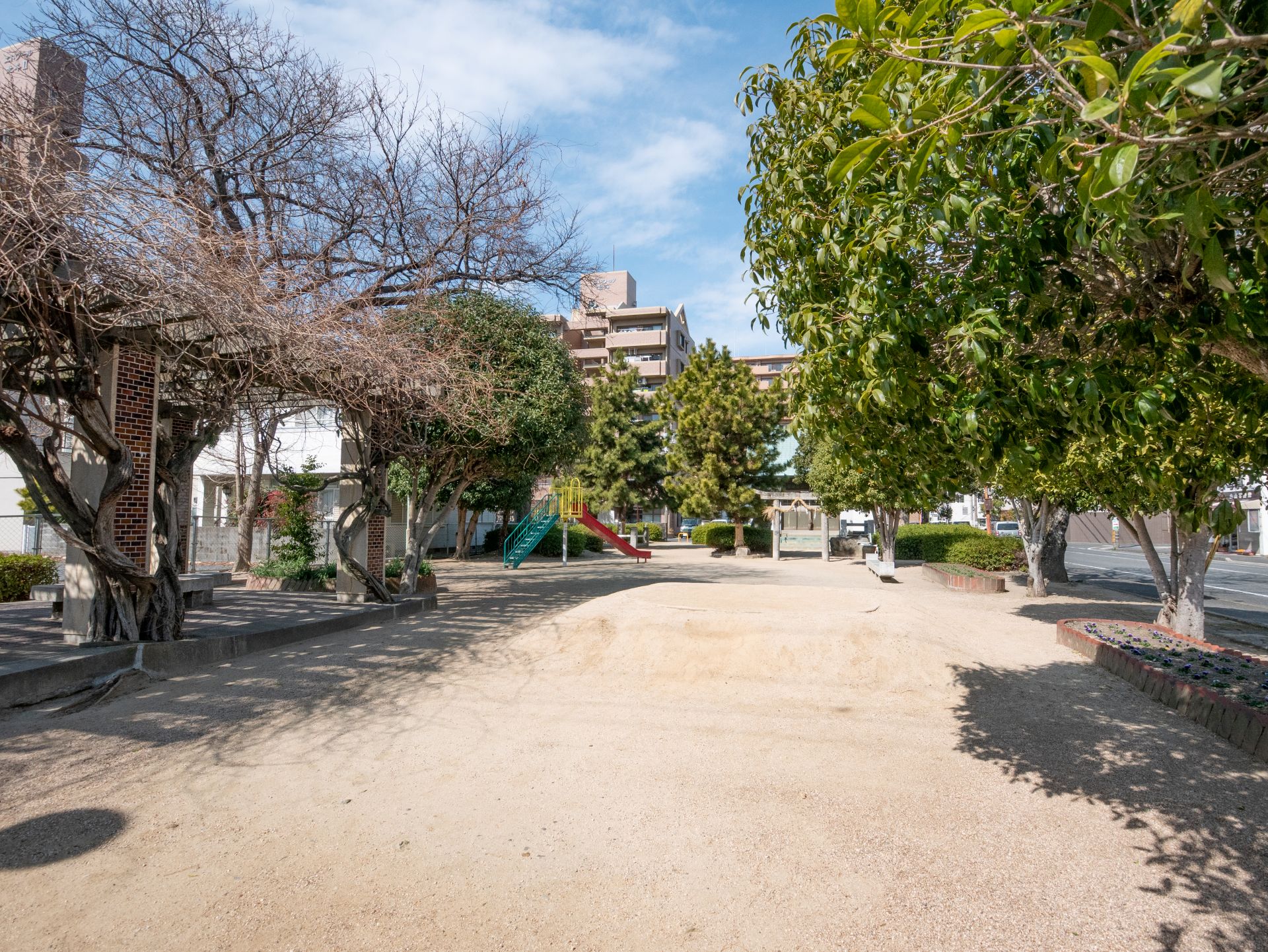 金輪公園内の広場