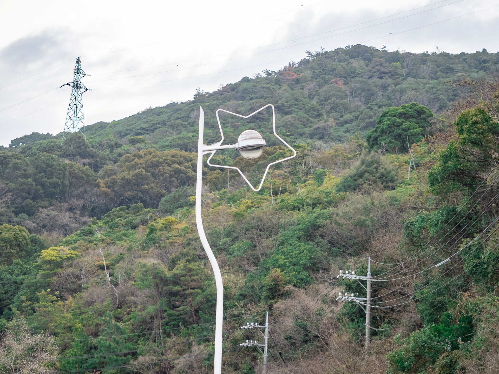 星をモチーフにした街灯